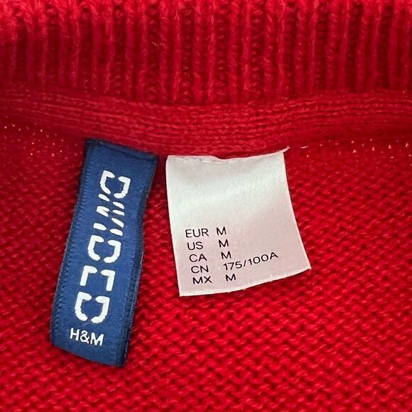 H&M Womens Ladies Knitted Christmas Xmas Oversized Baggy Jumper Size M - Picture 10 of 11